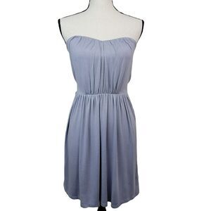 Express Gray Dress Womens Sz S‎ Sparkle Glitter Strapless Mini Short Knit Summer